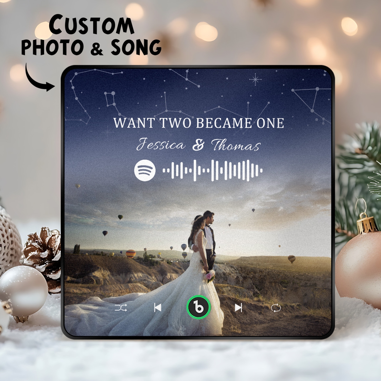 New 4.0 Upgrade Custom Music Fridge Magnet Colorful Frame Album Fridge Magnet Can Play Songs Gift for Couple
