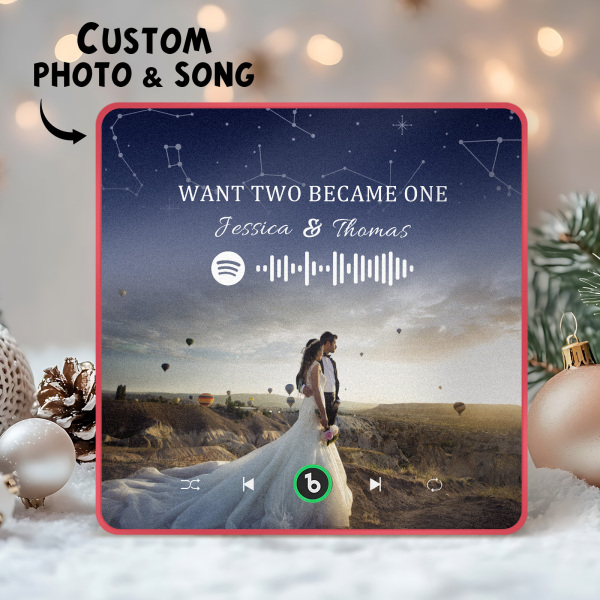 New 4.0 Upgrade Custom Music Fridge Magnet Colorful Frame Album Fridge Magnet Can Play Songs Gift for Couple