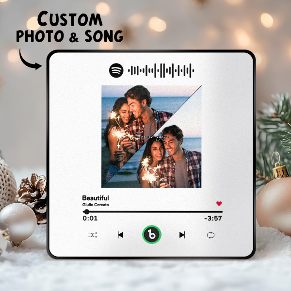 New 4.0 Upgrade Custom Music Fridge Magnet Colorful Frame Album Fridge Magnet Can Play Songs Gift for Couple
