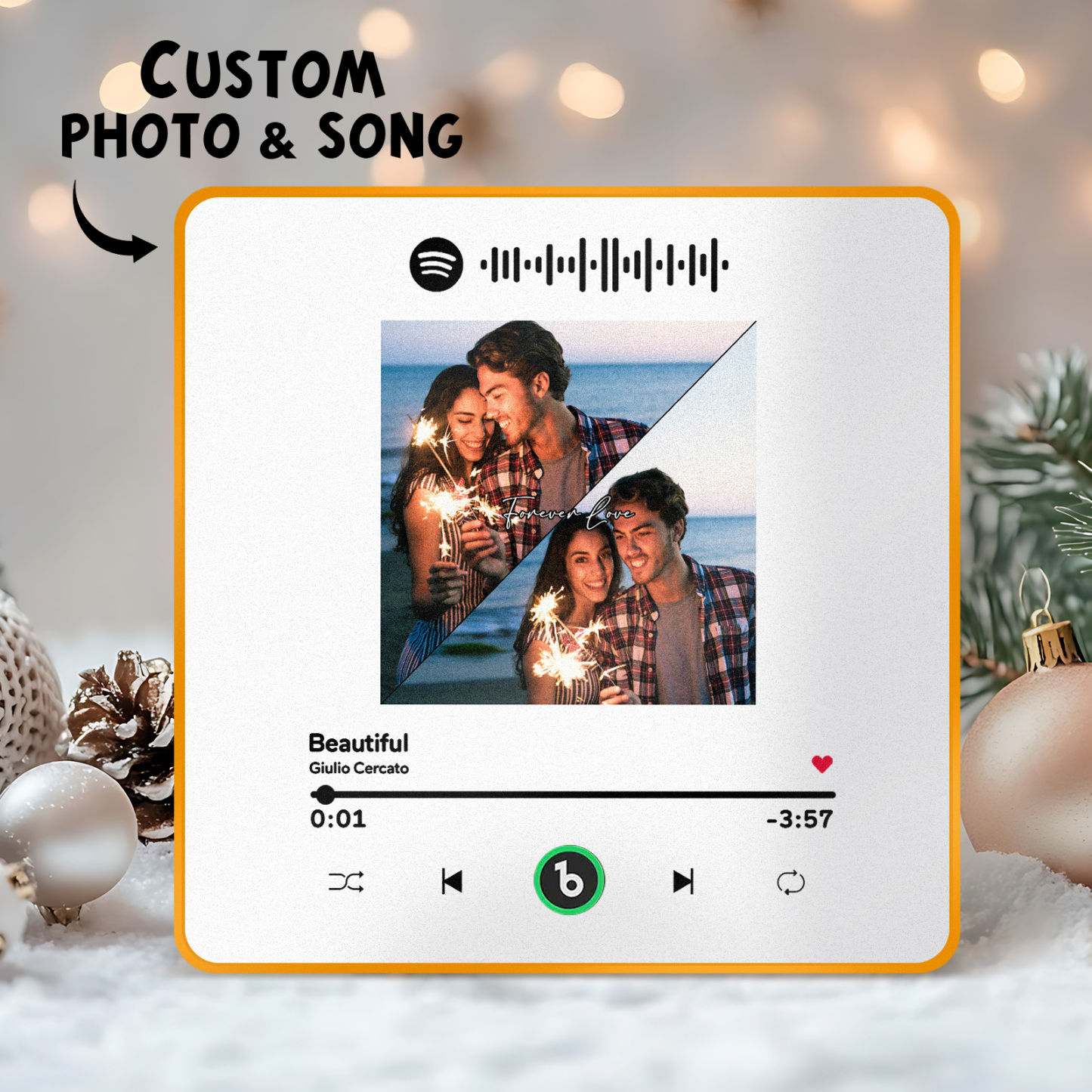 New 4.0 Upgrade Custom Music Fridge Magnet Colorful Frame Album Fridge Magnet Can Play Songs Gift for Couple