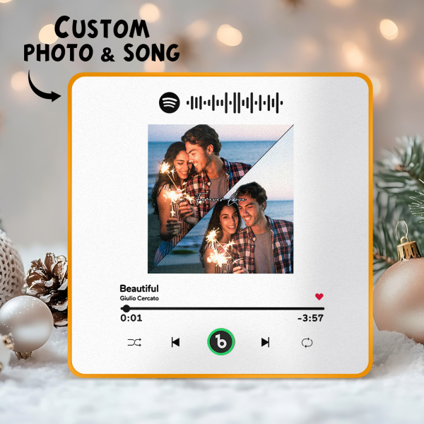 New 4.0 Upgrade Custom Music Fridge Magnet Colorful Frame Album Fridge Magnet Can Play Songs Gift for Couple