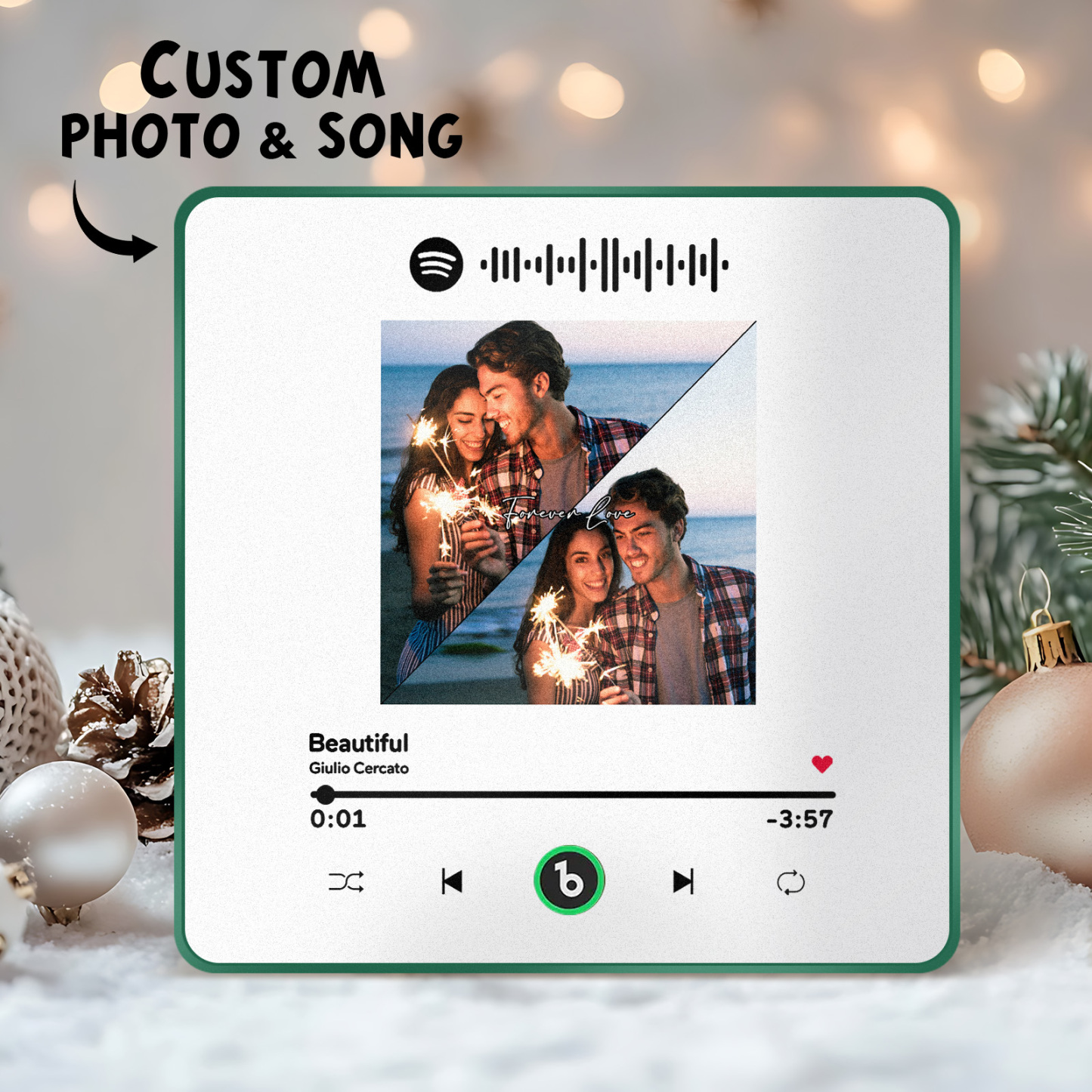 New 4.0 Upgrade Custom Music Fridge Magnet Colorful Frame Album Fridge Magnet Can Play Songs Gift for Couple