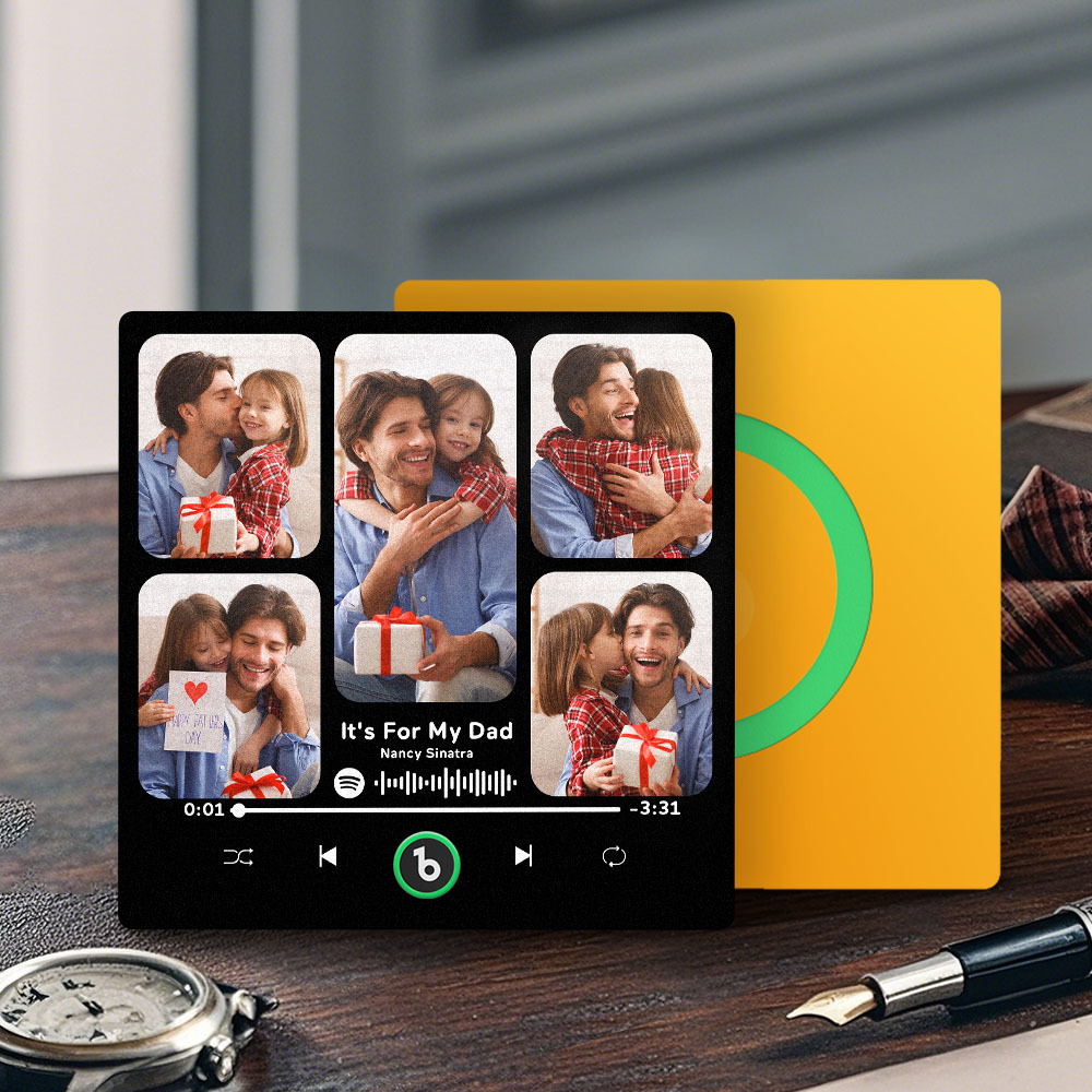 Custom Music Fridge Magnets Custom Music Fridge Magnet Colorful Frame Album Fridge Magnet Can Play Songs Gift for Dad