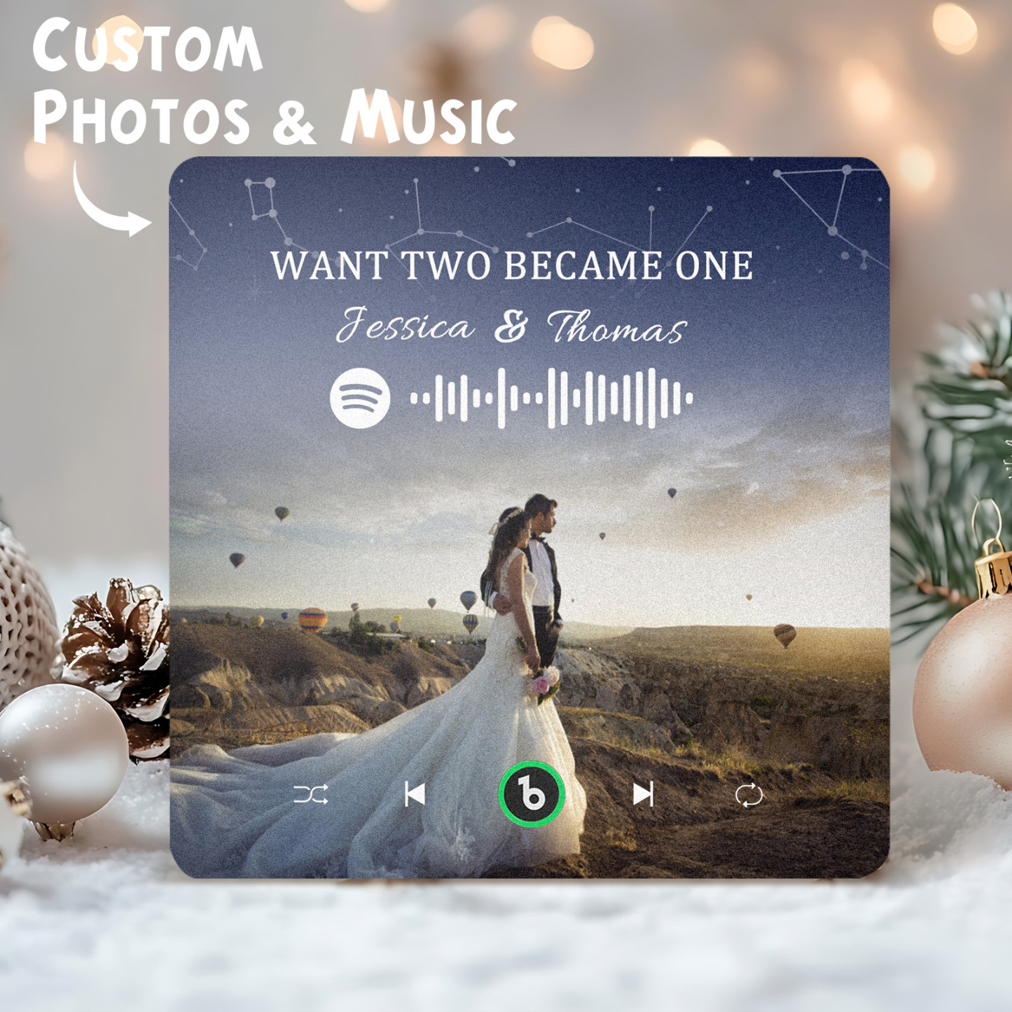 New 4.0 Upgrade Custom Music Fridge Magnet Colorful Frame Album Fridge Magnet Can Play Songs Gift for Couple