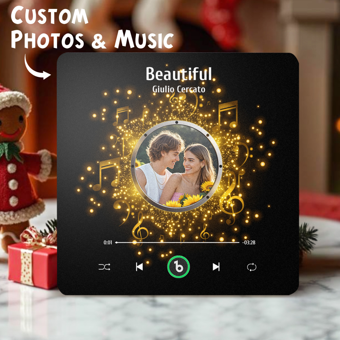 New 4.0 Upgrade Custom Music Fridge Magnet Colorful Frame Album Fridge Magnet Can Play Songs Gift for Couple