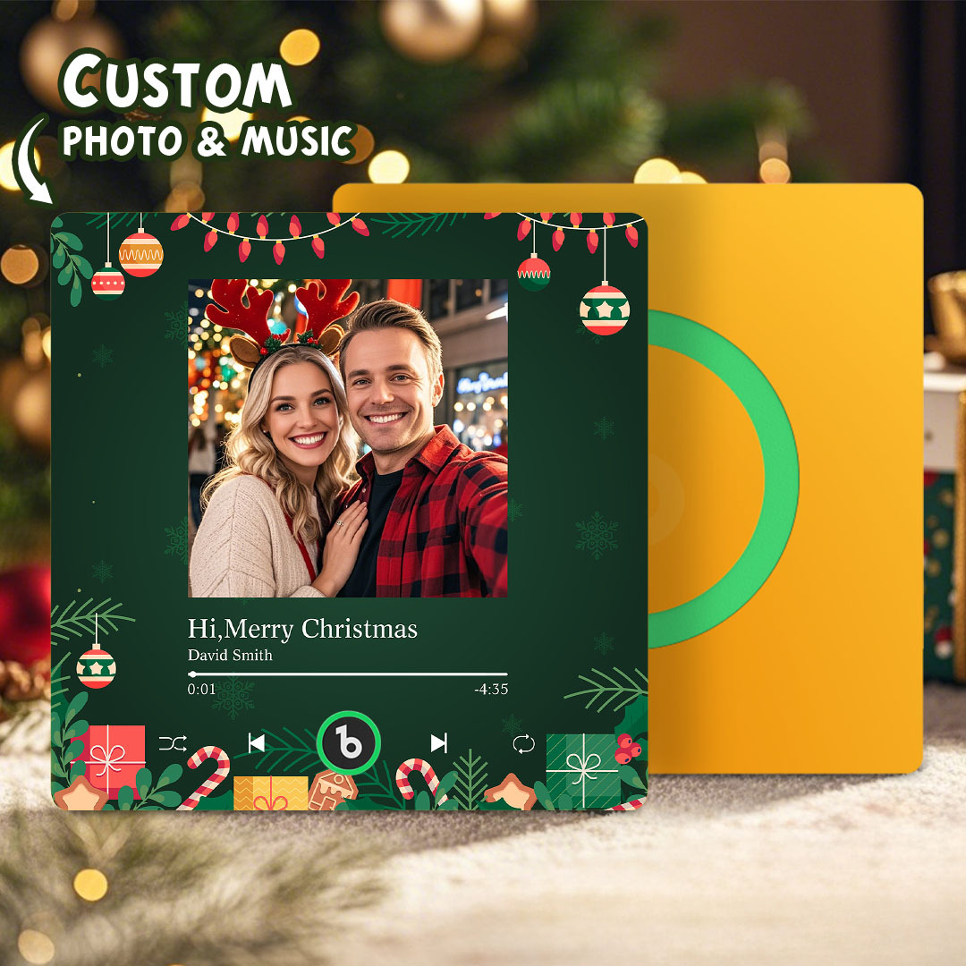 Custom Music Fridge Magnets Custom Music Fridge Magnet Colorful Frame Album Fridge Magnet Can Play Songs Gift for Couple