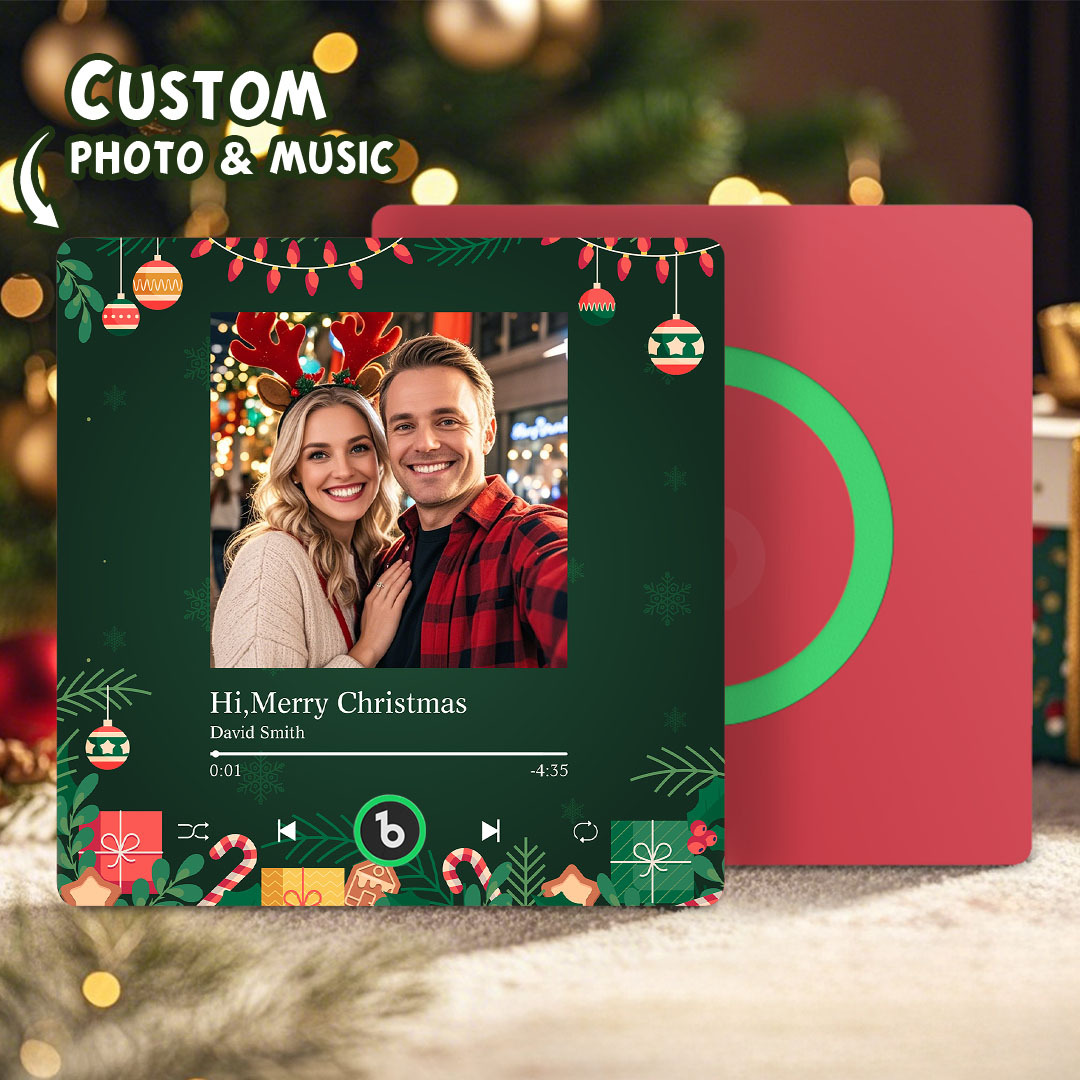 Custom Music Fridge Magnets Custom Music Fridge Magnet Colorful Frame Album Fridge Magnet Can Play Songs Gift for Couple