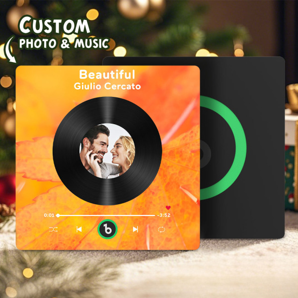 New 4.0 Upgrade Custom Music Fridge Magnet Colorful Frame Album Fridge Magnet Can Play Songs Gift for Couple
