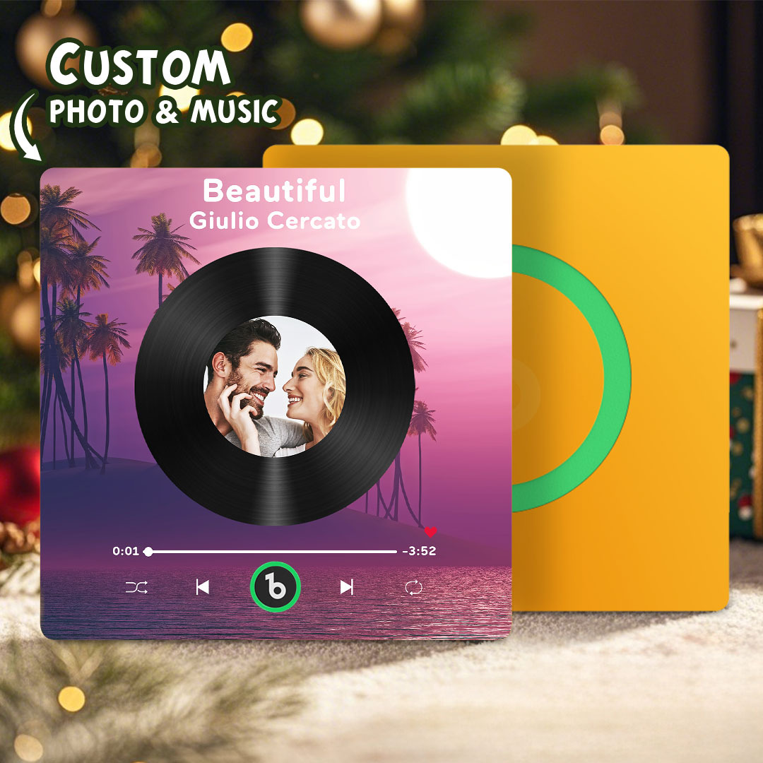 New 4.0 Upgrade Custom Music Fridge Magnet Colorful Frame Album Fridge Magnet Can Play Songs Gift for Couple