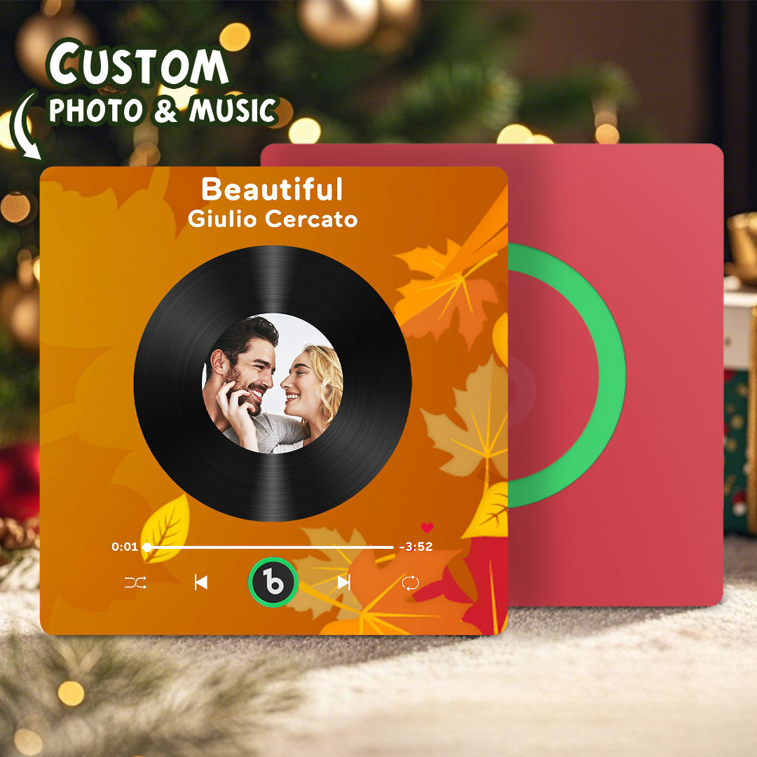 New 4.0 Upgrade Custom Music Fridge Magnet Colorful Frame Album Fridge Magnet Can Play Songs Gift for Couple