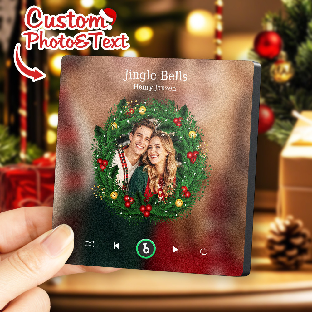 Custom Music Fridge Magnets Custom Music Fridge Magnet Colorful Frame Album Fridge Magnet Can Play Songs Gift for Couple