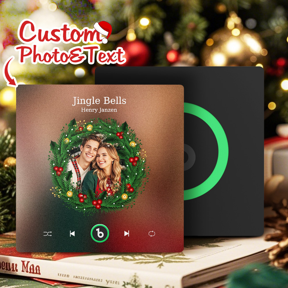 Custom Music Fridge Magnets Custom Music Fridge Magnet Colorful Frame Album Fridge Magnet Can Play Songs Gift for Couple