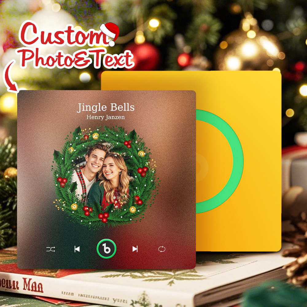 Custom Music Fridge Magnets Custom Music Fridge Magnet Colorful Frame Album Fridge Magnet Can Play Songs Gift for Couple