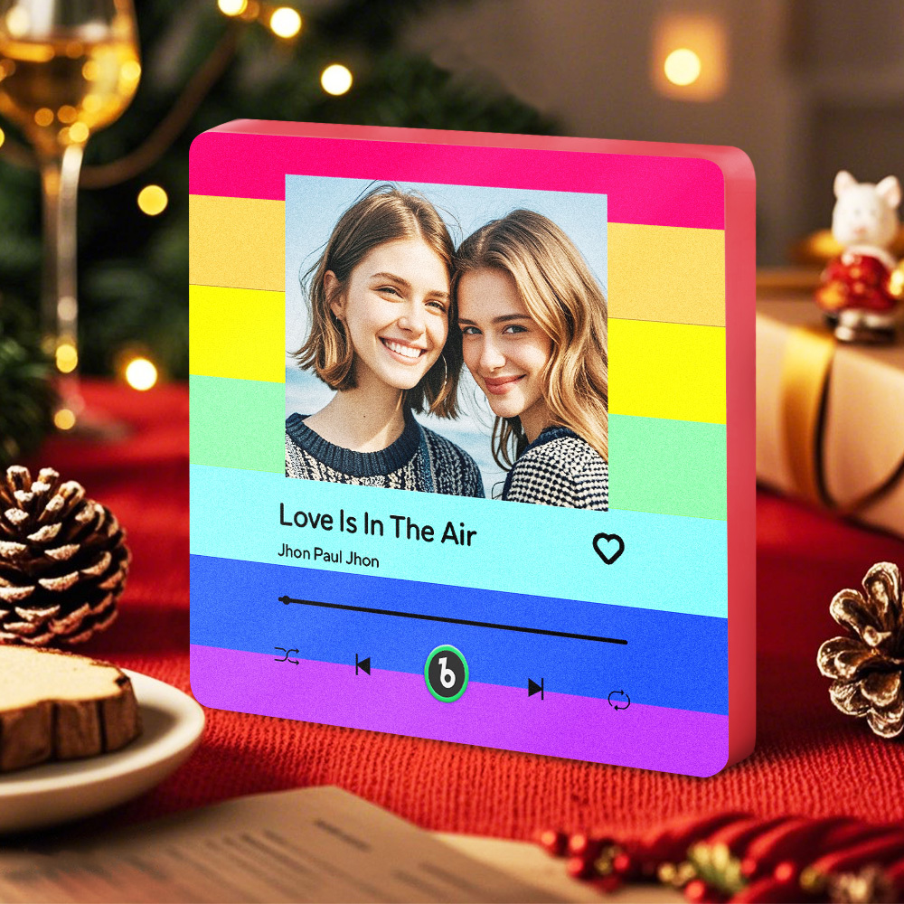 Personalized LGBT Music Fridge Magnet Christmas Gift for Lover Custom LGBT Music Magnets Can Play Songs