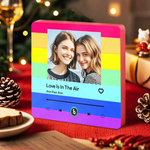 Personalized LGBT Music Fridge Magnet Christmas Gift for Lover Custom LGBT Music Magnets Can Play Songs