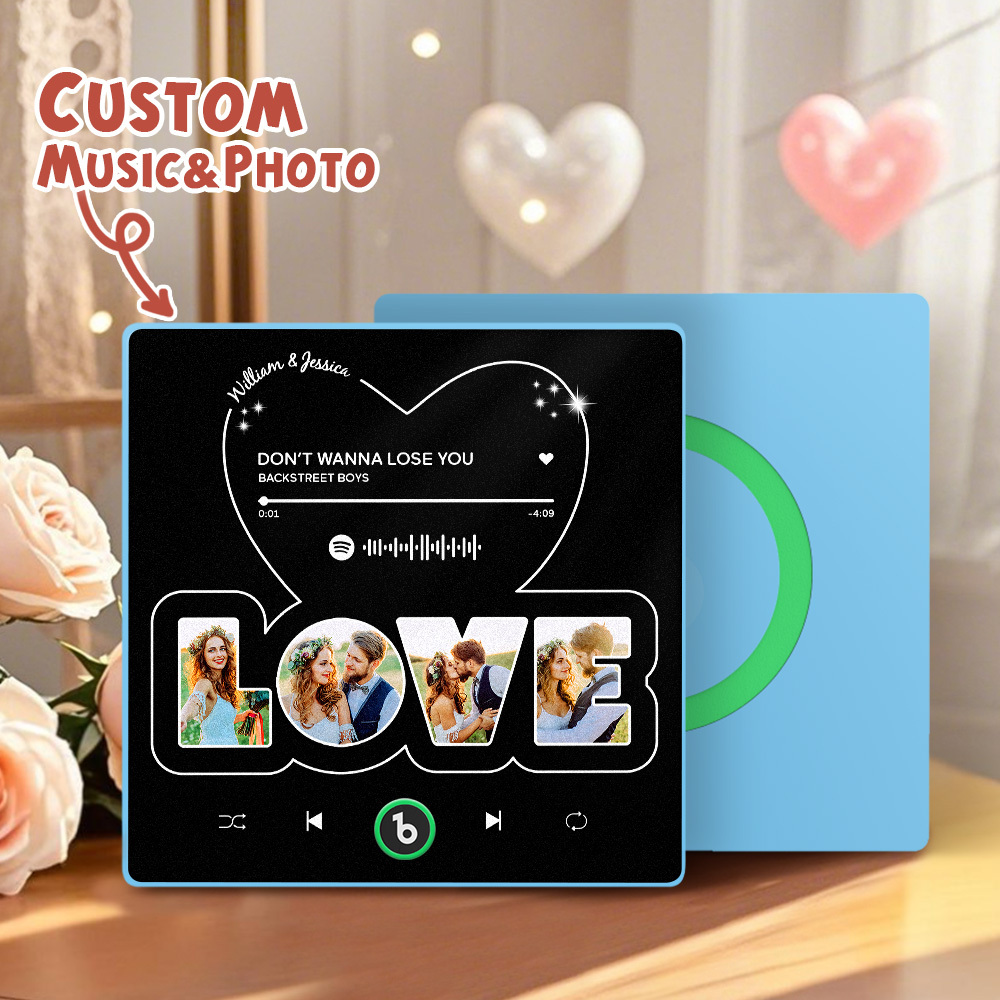 Custom Photo & Music Fridge Magnets Personalized Love Fridge Magnets Perfect Valentine's Gift -