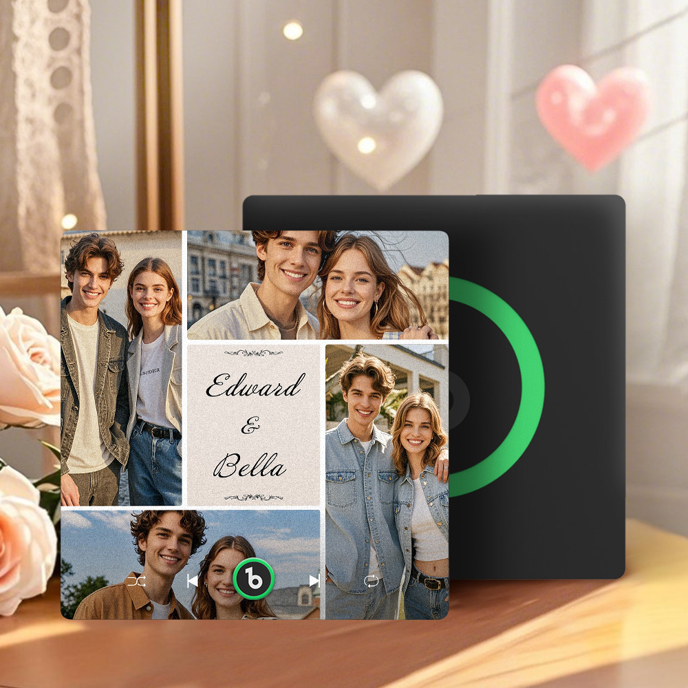 Custom Music Fridge Magnets Valentine's Day Gifts Custom Music Fridge Magnet Colorful Frame Album Fridge Magnet Can Play Songs Gift for Couple