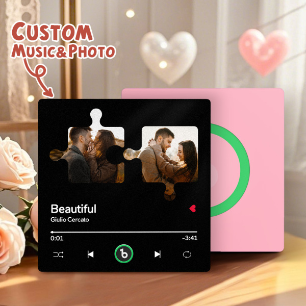 Custom Music Fridge Magnets Valentine's Day Gifts Custom Music Fridge Magnet Album Fridge Magnet Can Play Songs Gift for Couple