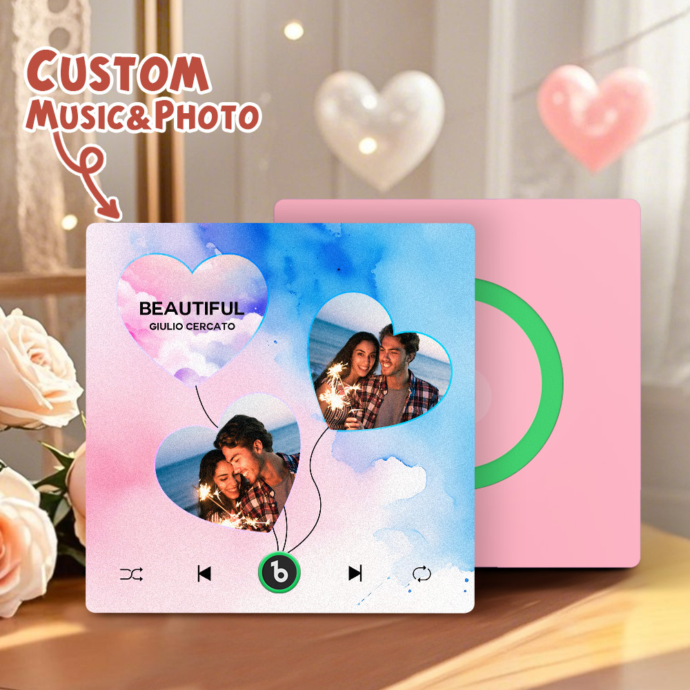 Custom Music Fridge Magnets Valentine's Day Gifts Custom Music Fridge Magnet Album Fridge Magnet Can Play Songs Gift for Couple
