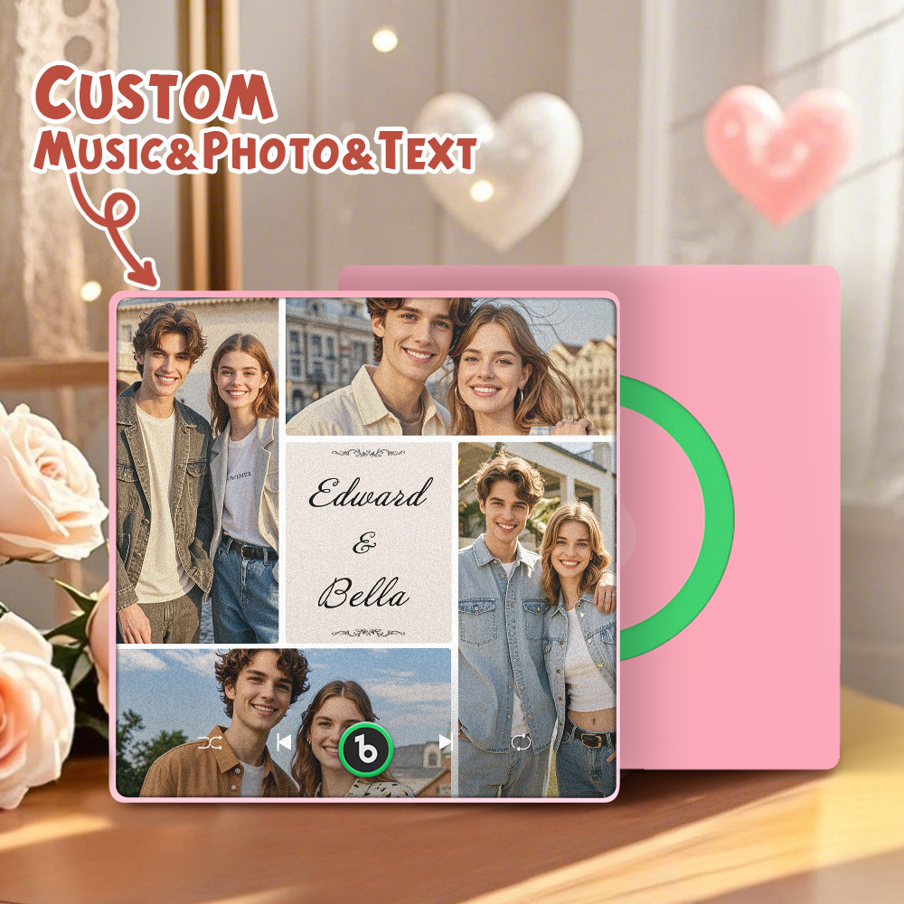 Custom Music Fridge Magnets Valentine's Day Gifts Custom Music Fridge Magnet Colorful Frame Album Fridge Magnet Can Play Songs Gift for Couple