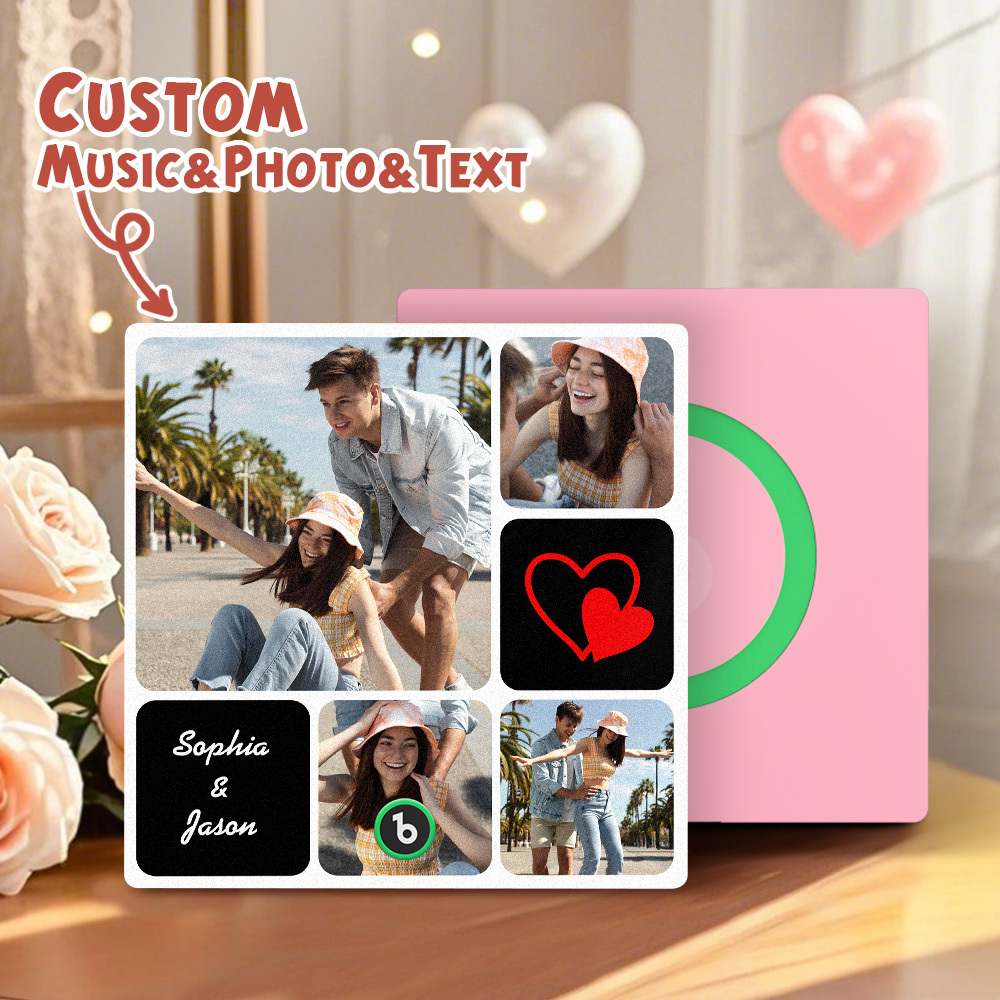 Custom Music Fridge Magnets Valentine's Day Gifts Custom Music Fridge Magnet Album Fridge Magnet Can Play Songs Gift for Couple