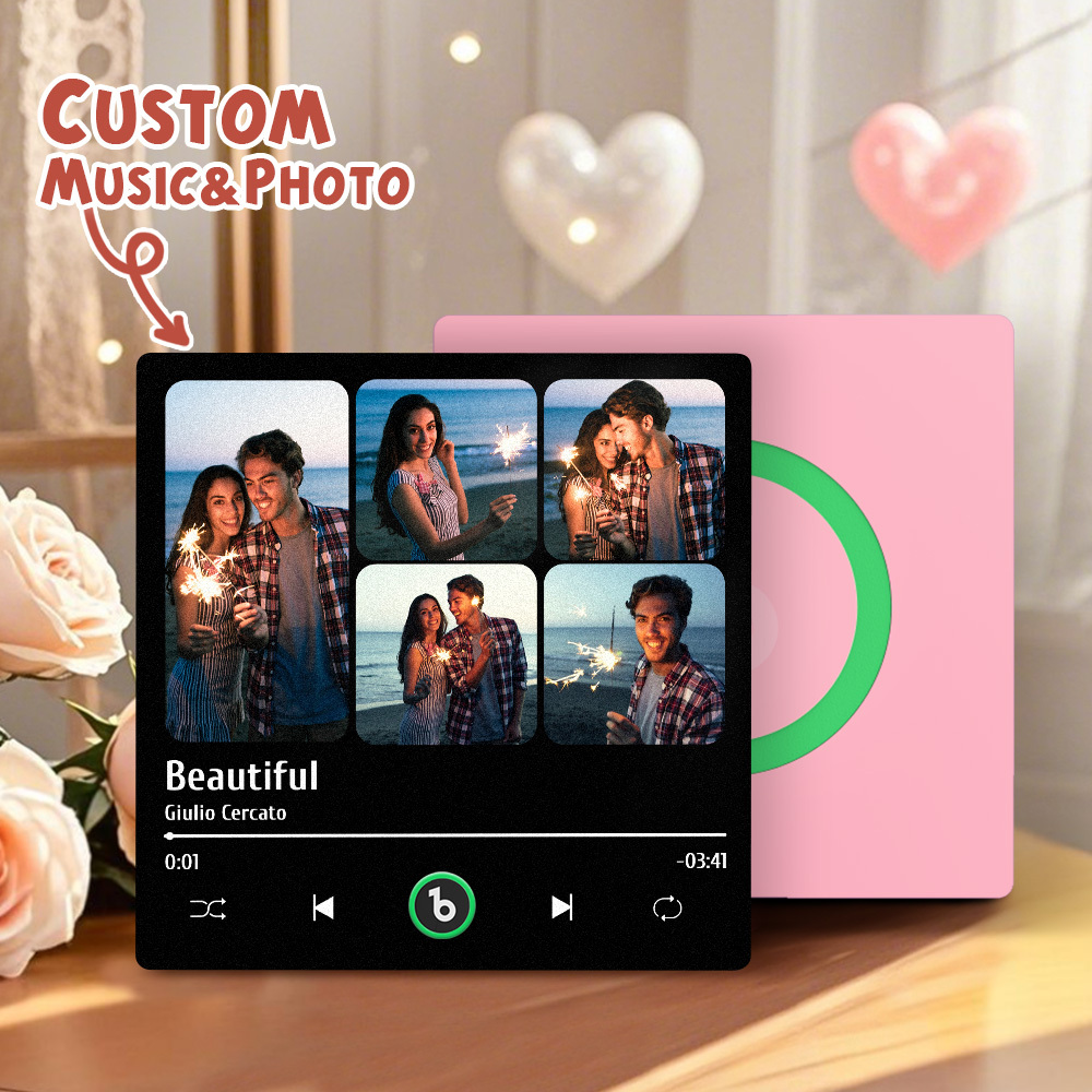 Custom Music Fridge Magnets Valentine's Day Gifts Custom Music Fridge Magnet Album Fridge Magnet Can Play Songs Gift for Couple