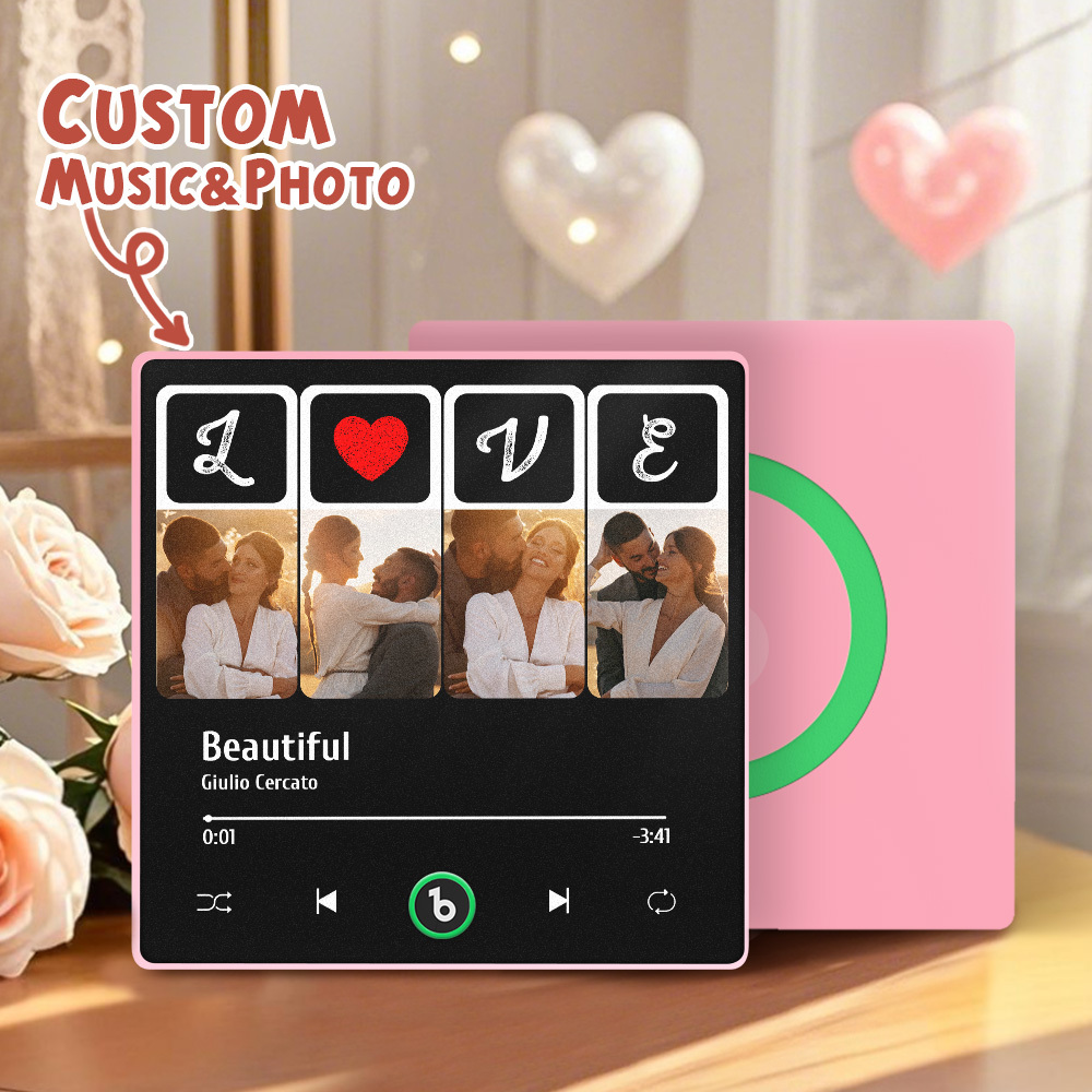 Custom Music Fridge Magnets Valentine's Day Gifts Custom Music Fridge Magnet Album Fridge Magnet Can Play Songs Gift for Couple