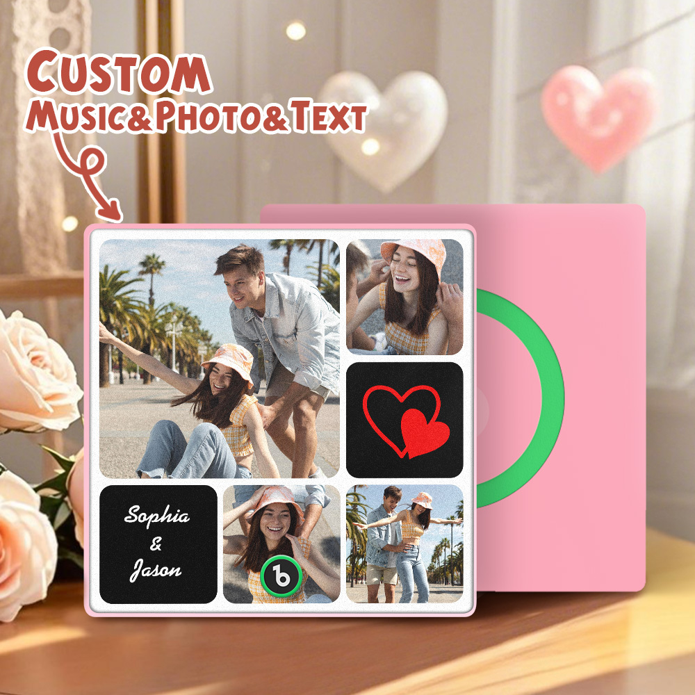 Custom Music Fridge Magnets Valentine's Day Gifts Custom Music Fridge Magnet Album Fridge Magnet Can Play Songs Gift for Couple
