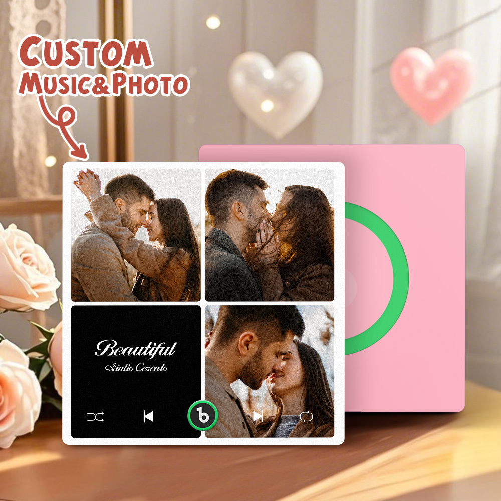 Custom Music Fridge Magnets Valentine's Day Gifts Custom Music Fridge Magnet Album Fridge Magnet Can Play Songs Gift for Couple