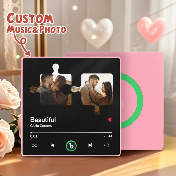 Custom Music Fridge Magnets Valentine's Day Gifts Custom Music Fridge Magnet Album Fridge Magnet Can Play Songs Gift for Couple
