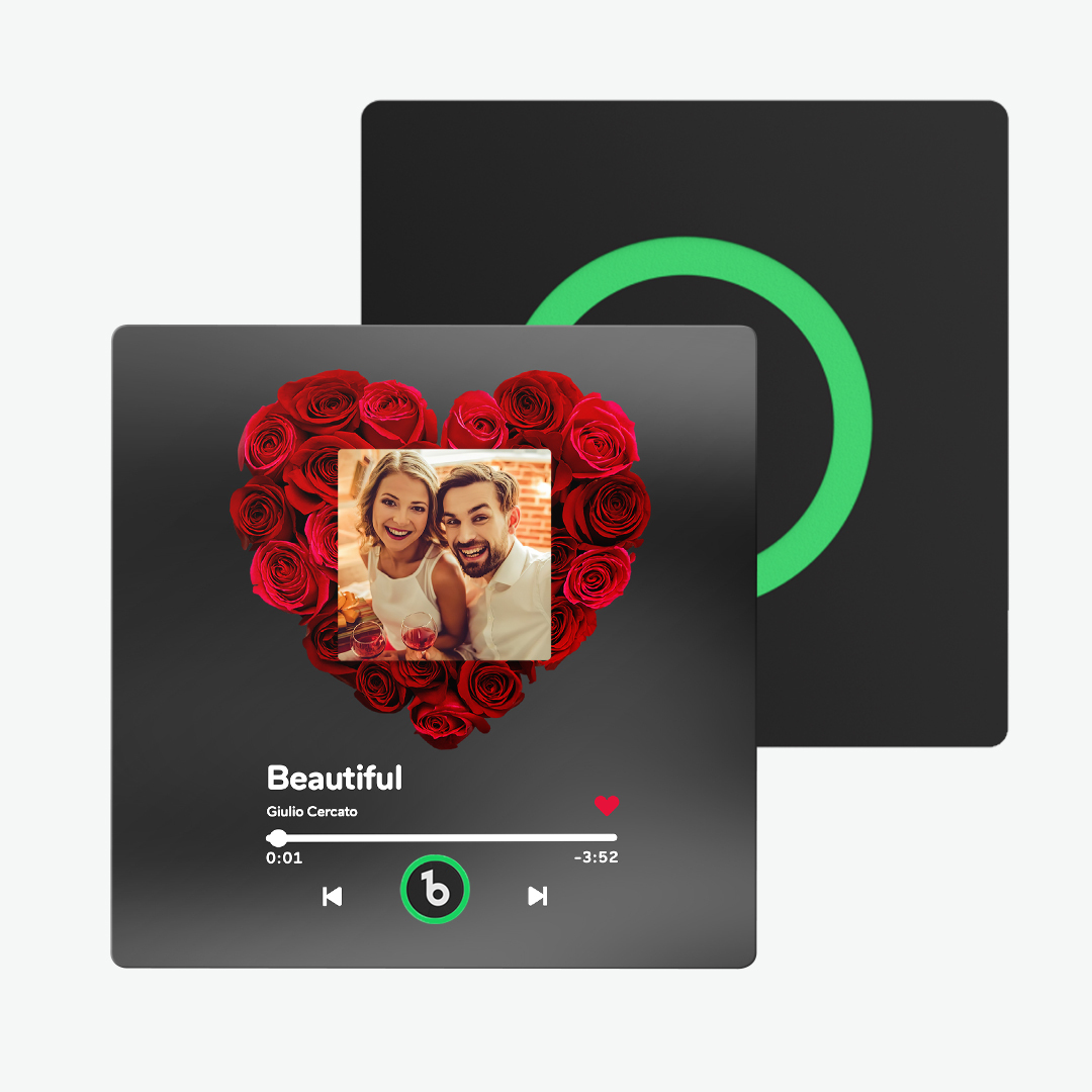 Custom Music Fridge Magnet with Rose and Photo Colorful Album Fridge Magnet That Can Be Played -