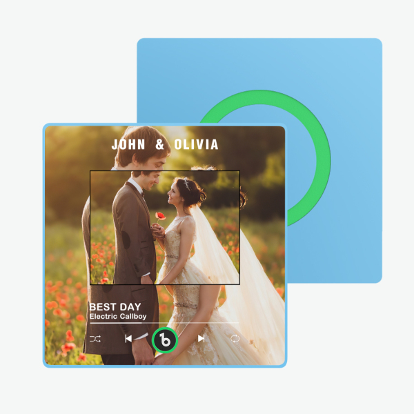 Custom Music Fridge Magnet Album Fridge Magnet with Colorful Frame Wedding Gifts -