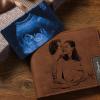 Custom Photo Wallet Insert Card Baby Ultrasound Photo Card Purple