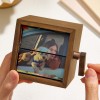 Custom Photo Flipbook Frame Animation Machine Mechanical Hand-cranked Flipbook Box with Light Black Walnut Christmas Gifts - Photowatch