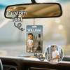 3D Effect Action Figure Pack Packaging Toy Box Style Art Gift Personalized Acrylic Car Hanger Gift for Dad Father's Day Gift
