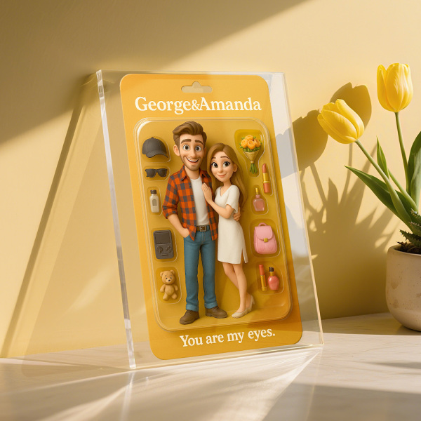 Custom Starter Pack Portrait, Personalized Portrait 3D Blister Toy Art, Custom Action Figure - Photowatch
