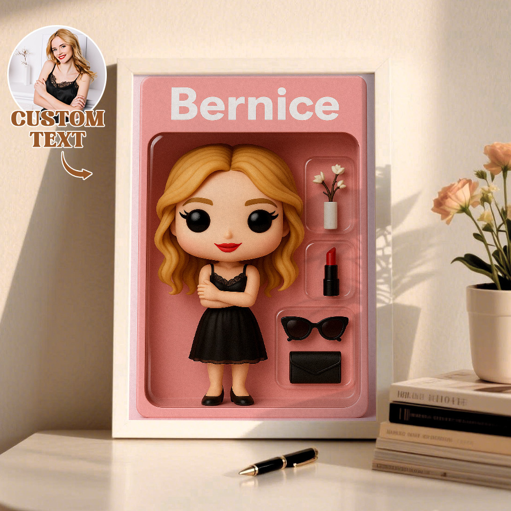 Custom Action Figure Portraits Flat Frame | Personalized Toy Box Art | Custom Photo Frame Decorations