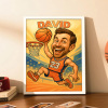 Custom Funny Basketball Caricature Portrait from Photo - Hand-Drawn Style Art Gift for Hoopers and Sports Fans