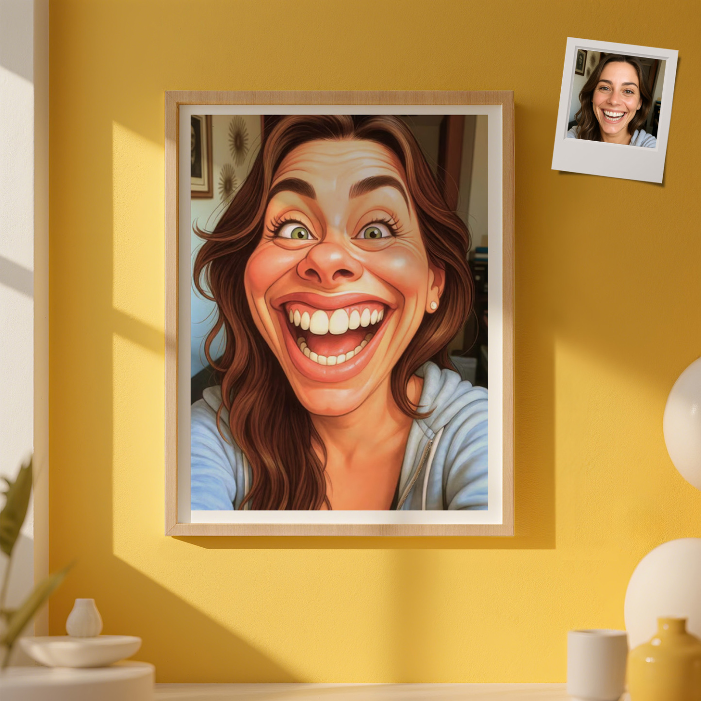 Custom Funny Caricature Portrait Frame Transform Your Photo into Hilarious Art Gift