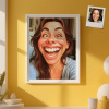 Custom Funny Caricature Portrait Frame Transform Your Photo into Hilarious Art Gift