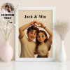 Personalized Cartoon Portrait Frame Gift For Her Anniversary Gift Personalized Gift For Couples