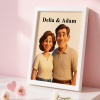 Personalized Cartoon Portrait Frame Gift For Her Anniversary Gift Personalized Gift For Couples