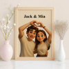 Personalized Cartoon Portrait Frame Gift For Her Anniversary Gift Pers