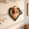 Personalized Pixar Cartoon-Style Wooden Family Name Heart-Shaped Photo Frame Best Anniversary Birthday Family Holiday Gift
