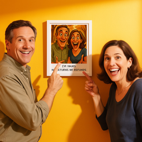 Custom Funny Caricature Portrait Frame Transform Your Photo into Hilarious Art Gift