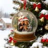 Personalized Cartoon Christmas Snow Globe Ornament Best Christmas Gift for Family, Couple, Lover - Photowatch