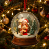 Personalized Cartoon Christmas Snow Globe Ornament Best Christmas Gift for Family, Couple, Lover - Photowatch