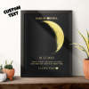 Custom Moon Phase and Names Foil Print Wooden Frame with Your Text