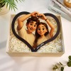 Personalized Heart-Shaped Cartoon Couple Frame｜Your Photo Transformed into Custom Illustration｜Add Names & Special Dates｜Romantic Gift for Couples