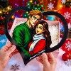 Personalized Heart-Shaped Cartoon Couple Frame｜Your Photo Transformed into Custom Illustration｜Add Names & Special Dates｜Romantic Gift for Couples